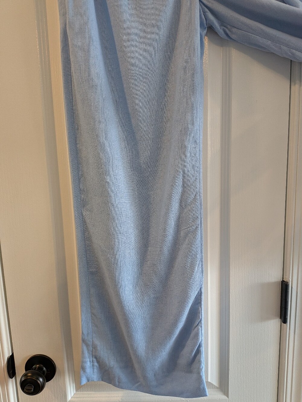 Abercrombie & Fitch Sloane Tailored Wide Leg Linen Blend Blue Pants Size 29 - Picture 7 of 14